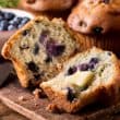 blueberry muffin with butter