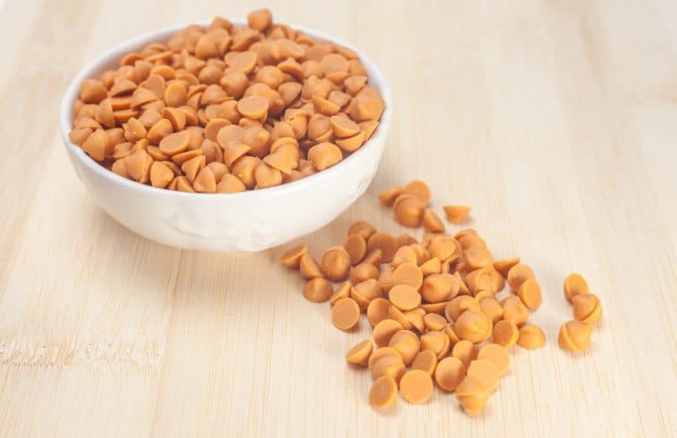 butterscotch chips in a bowl