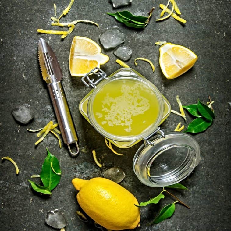 lemon juice and lemon zest