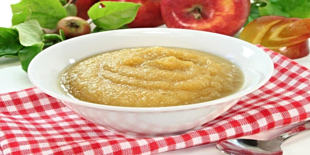 applesauce in bowl on table