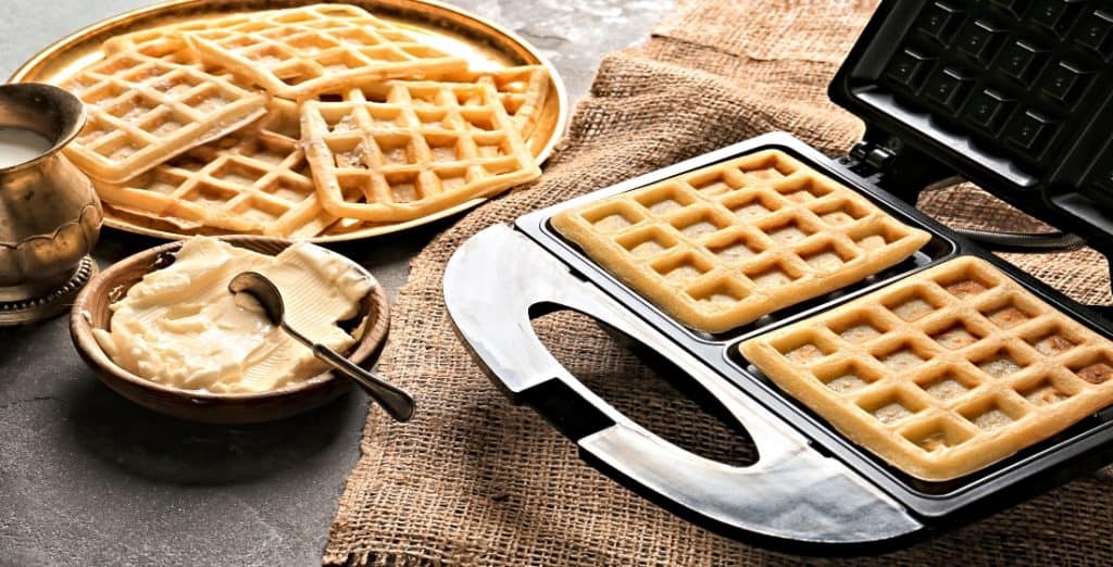 waffles, waffle batter, and waffle maker