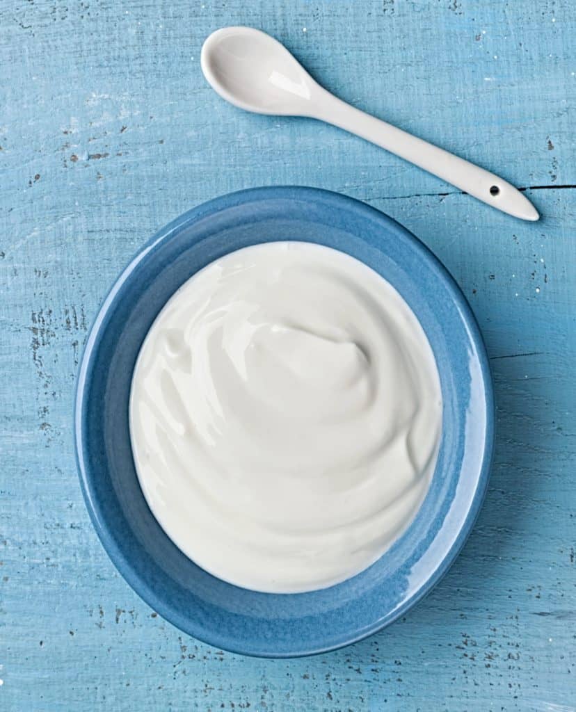 bowl of plain Greek yogurt